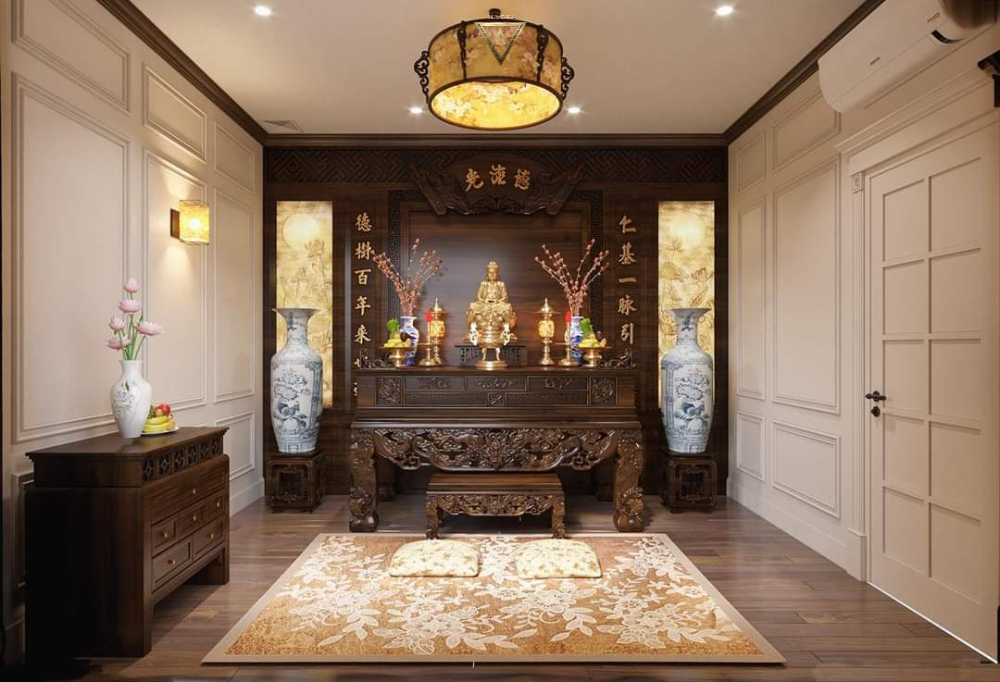 Các mẫu thiết kế nội thất phòng thờ đẹp