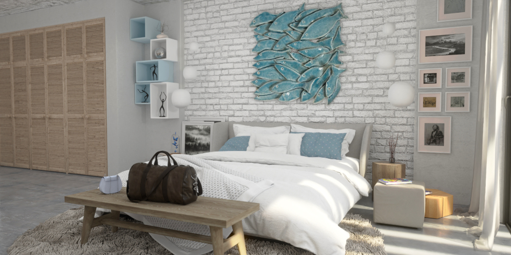 Phòng ngủ phong cách thiết kế nội thất Địa Trung Hải