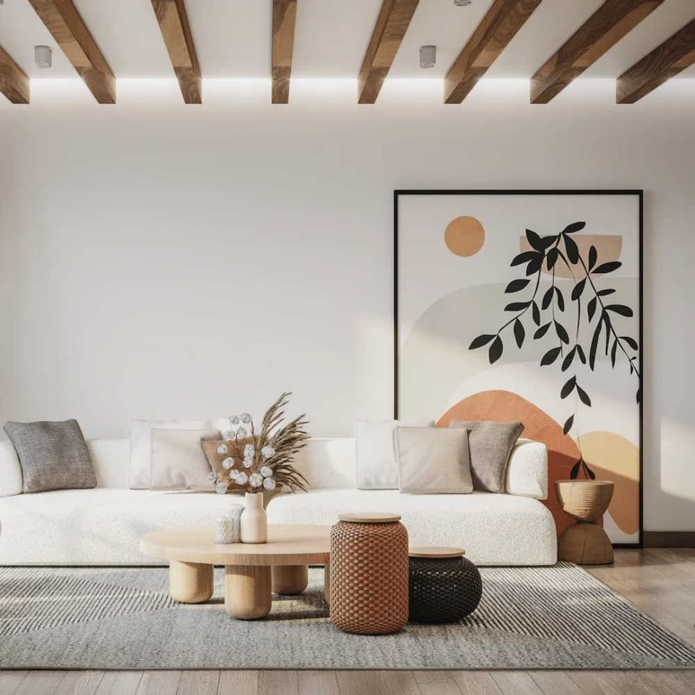 Các mẫu thiết kế nội thất phong cách Wabi Sabi cho phòng khách
