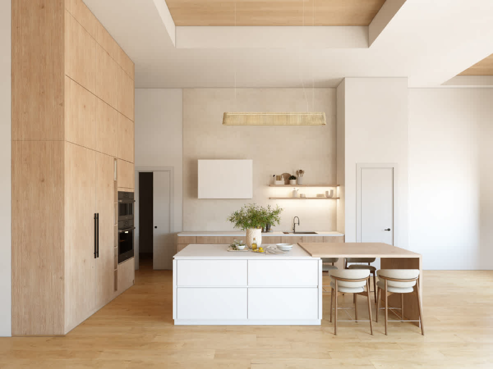 Các mẫu thiết kế nội thất phong cách Wabi Sabi cho phòng bếp