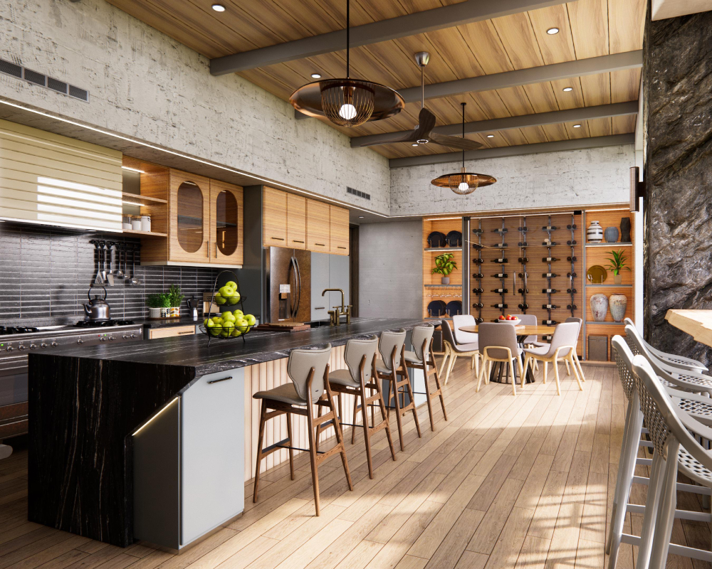 Các mẫu thiết kế nội thất phong cách Wabi Sabi cho phòng bếp