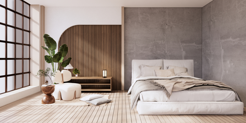 Các mẫu thiết kế nội thất phong cách Wabi Sabi cho phòng ngủ