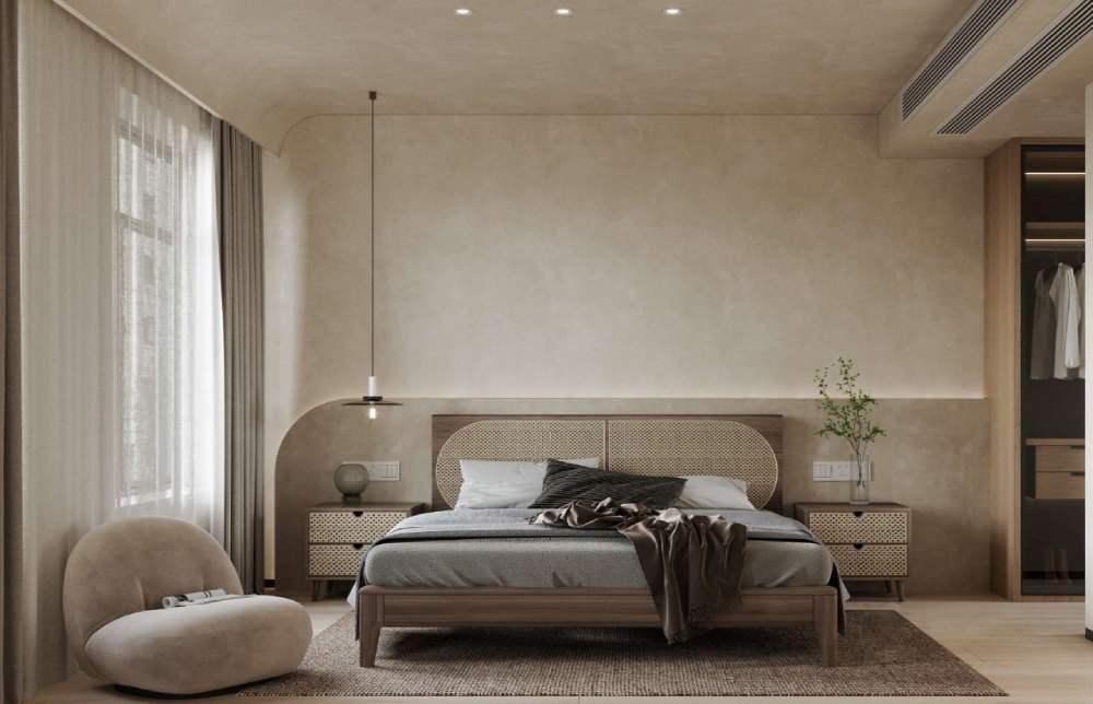 Các mẫu thiết kế nội thất phong cách Wabi Sabi cho phòng ngủ