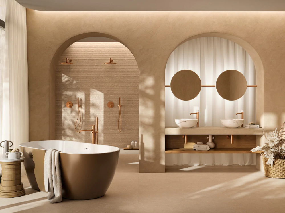 Các mẫu thiết kế nội thất phong cách Wabi Sabi cho phòng tắm