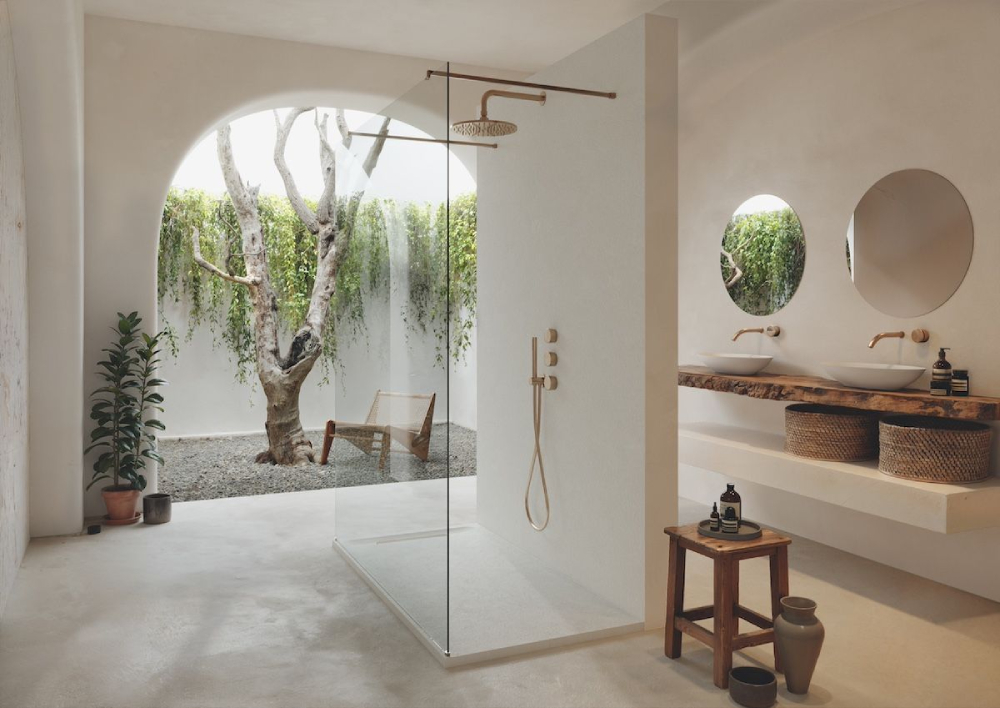 Các mẫu thiết kế nội thất phong cách Wabi Sabi cho phòng tắm
