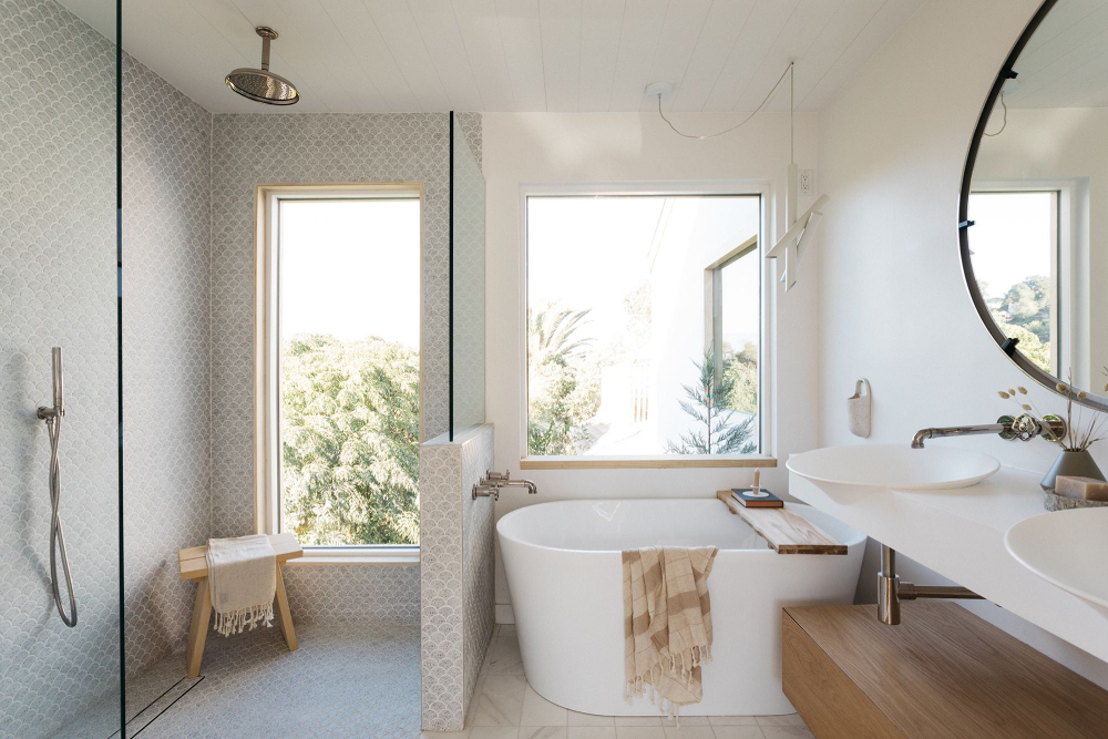 Các mẫu thiết kế nội thất phong cách Wabi Sabi cho phòng tắm