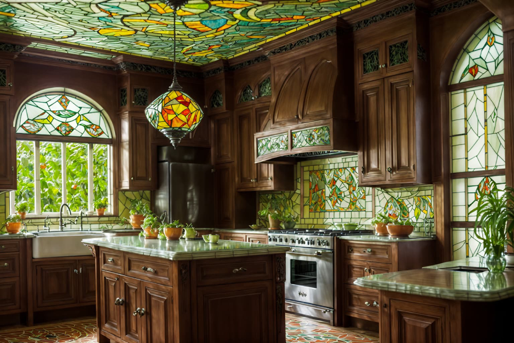 Phòng bếp phong cách thiết kế nội thất Art Nouveau