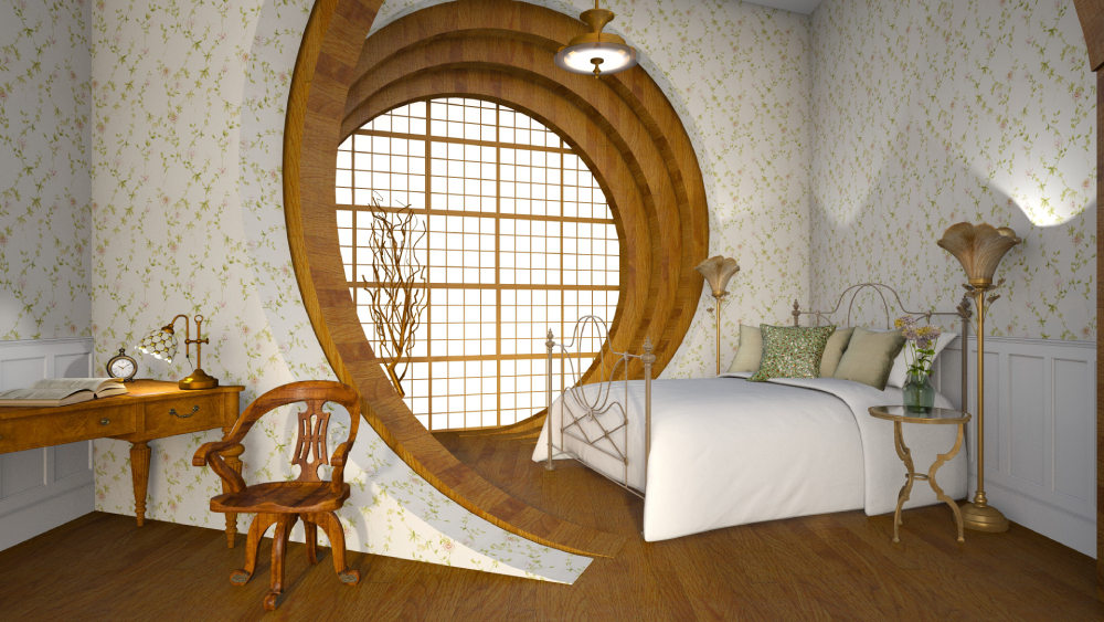 Phòng ngủ phong cách thiết kế nội thất Art Nouveau