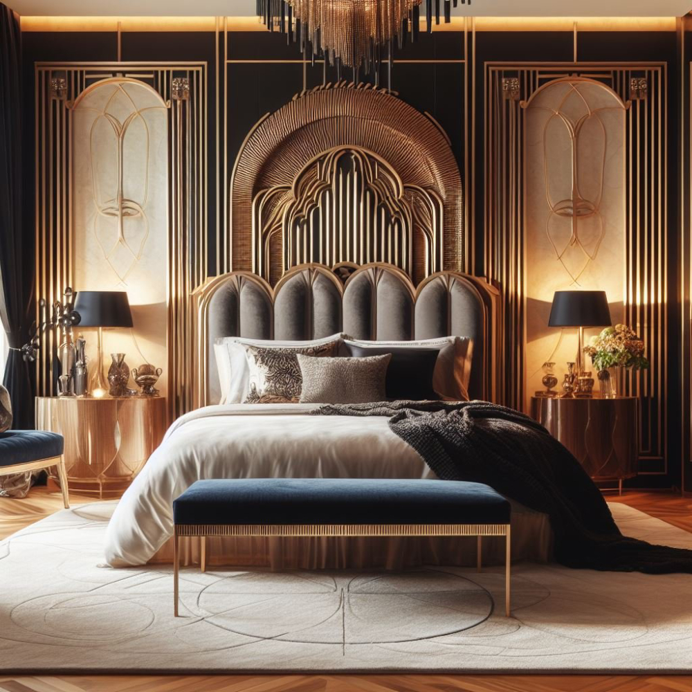 Phòng ngủ phong cách thiết kế nội thất Art Nouveau