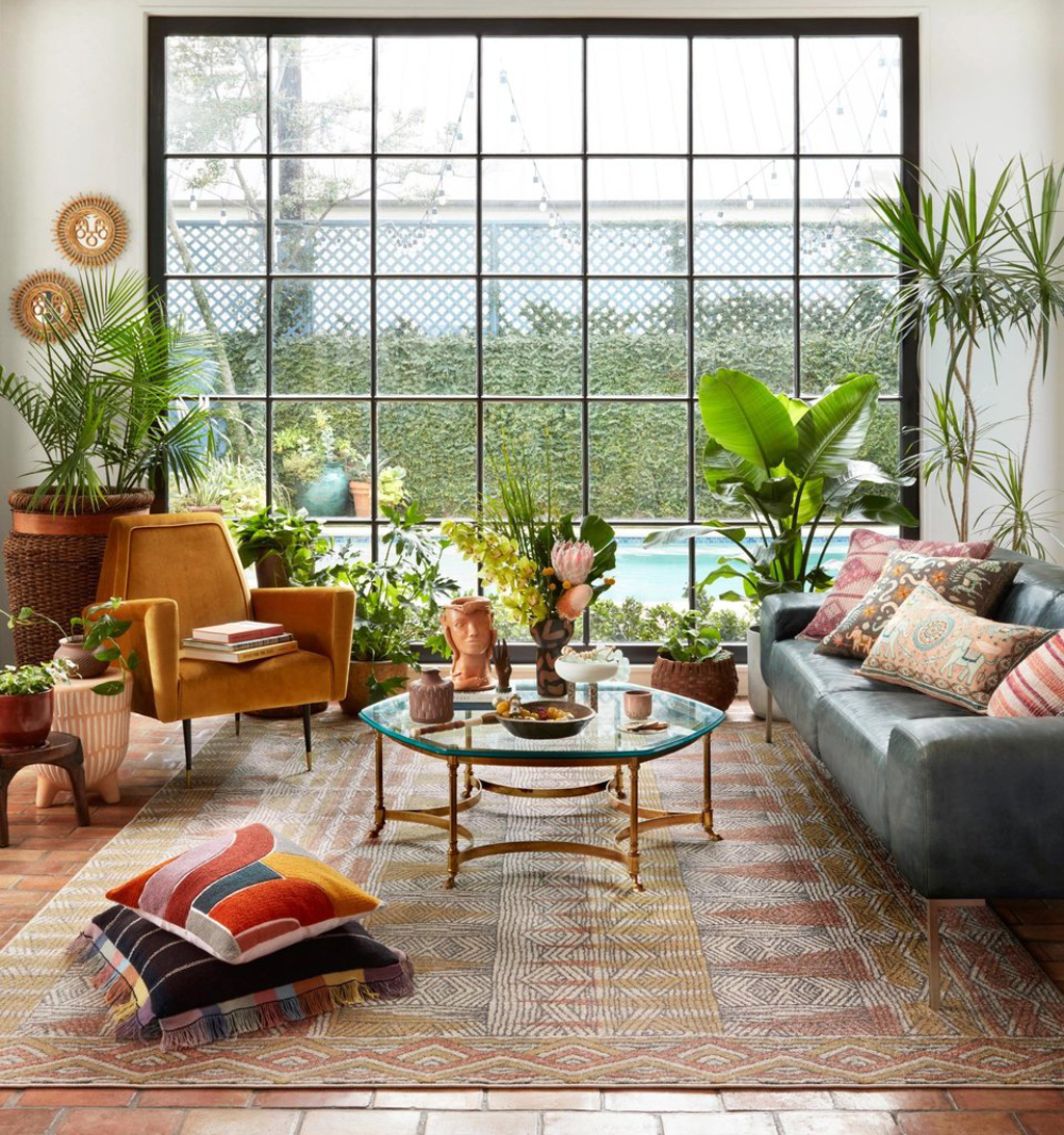 Phòng khách thiết kế nội thất phong cách Bohemian