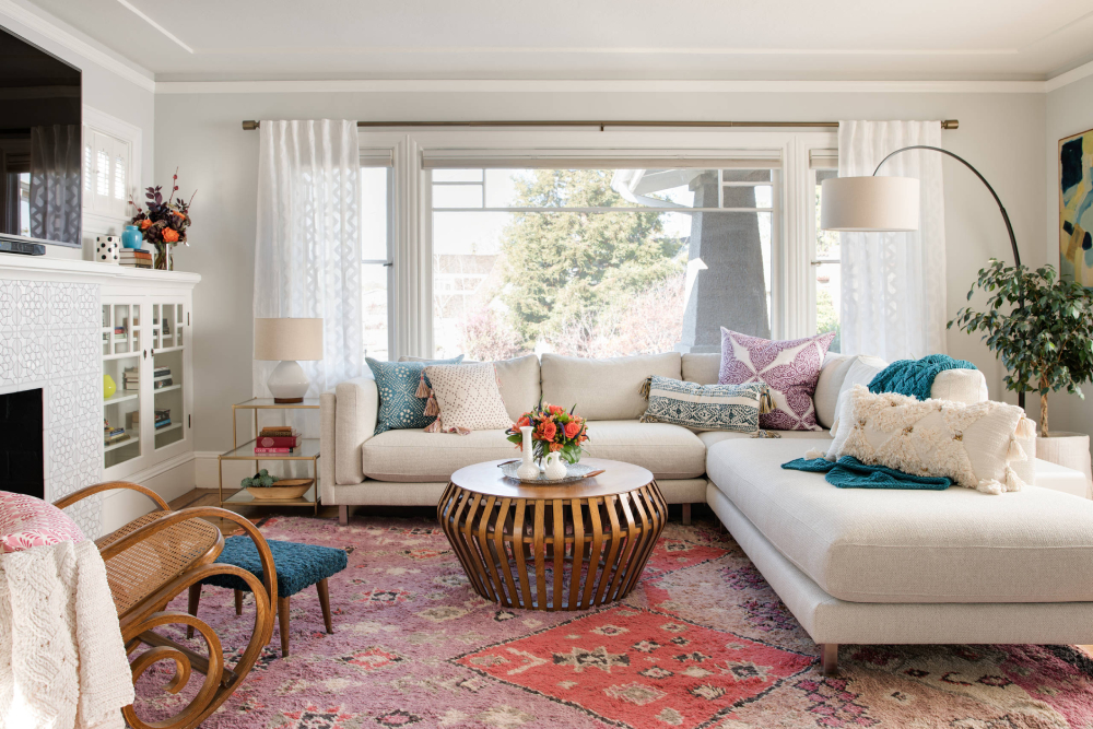 Phòng khách thiết kế nội thất phong cách Bohemian