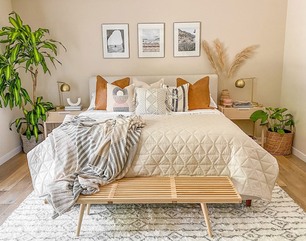 Phòng ngủ thiết kế nội thất phong cách Bohemian