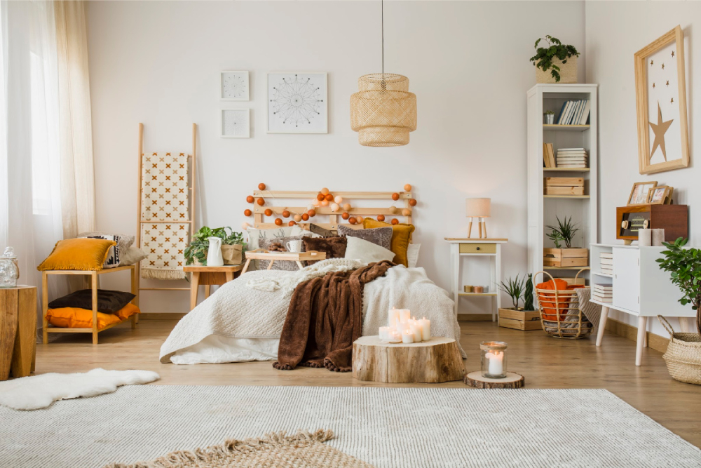 Phòng ngủ thiết kế nội thất phong cách Bohemian