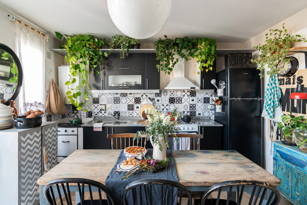 Phòng bếp thiết kế nội thất phong cách Bohemian