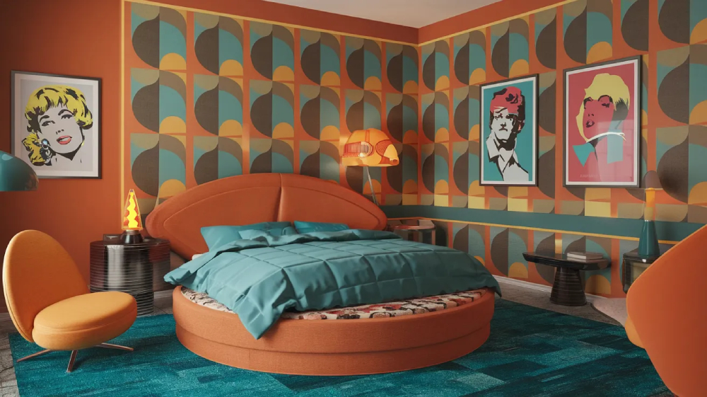 Phòng ngủ phong cách thiết kế nội thất Funky