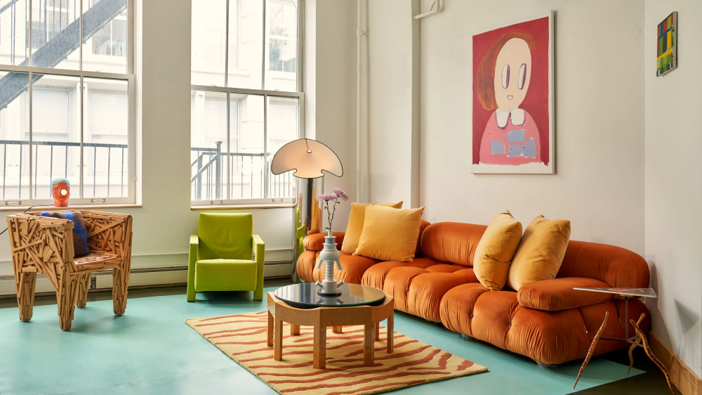 Phòng khách phong cách thiết kế nội thất Funky