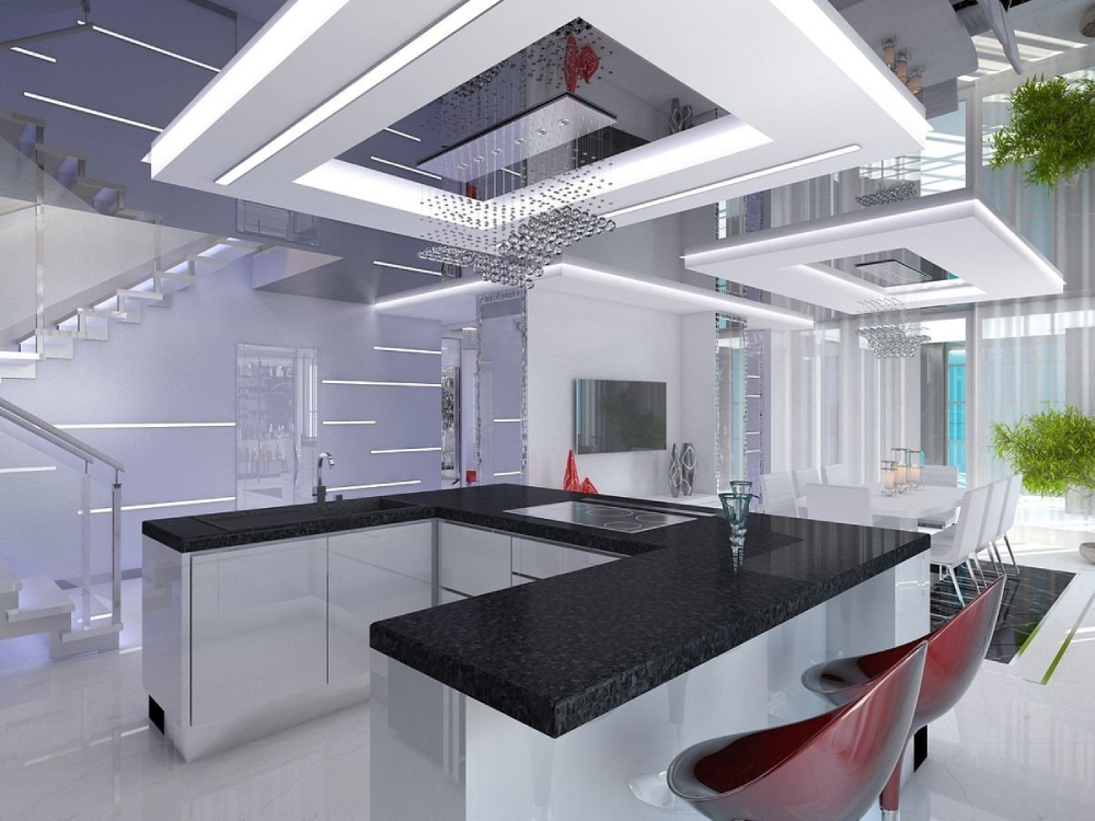 Phòng bếp phong cách thiết kế nội thất Hitech