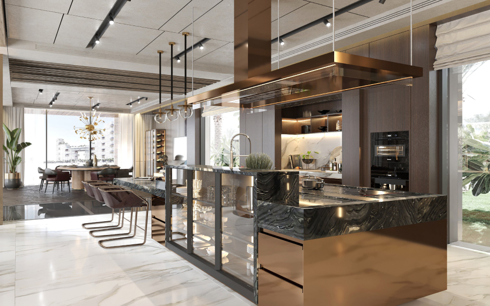 Phòng bếp phong cách thiết kế nội thất Luxury Soul Concept