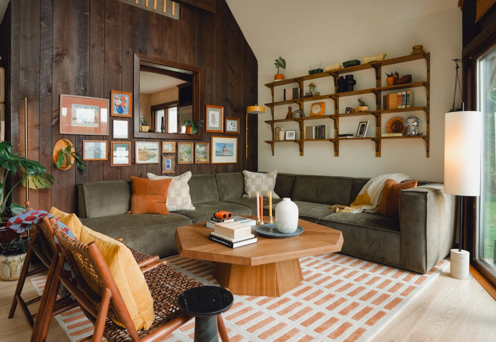Phòng khách phong cách thiết kế nội thất Mid-Century