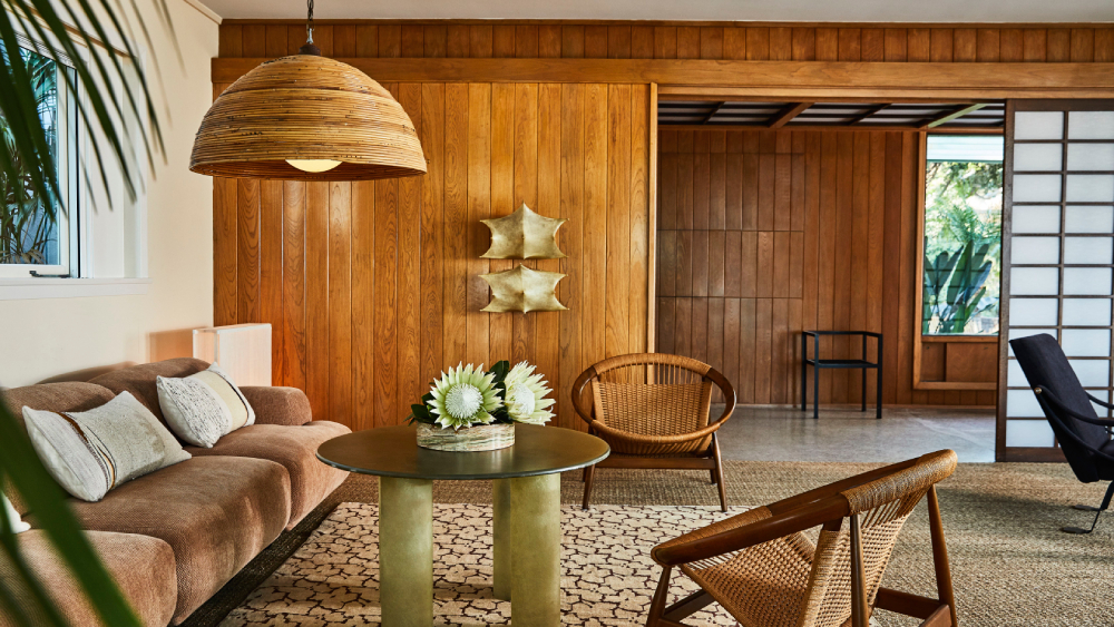 Phòng khách phong cách thiết kế nội thất Mid-Century