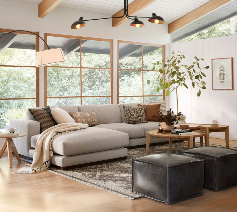 Phòng khách phong cách thiết kế nội thất Mid-Century