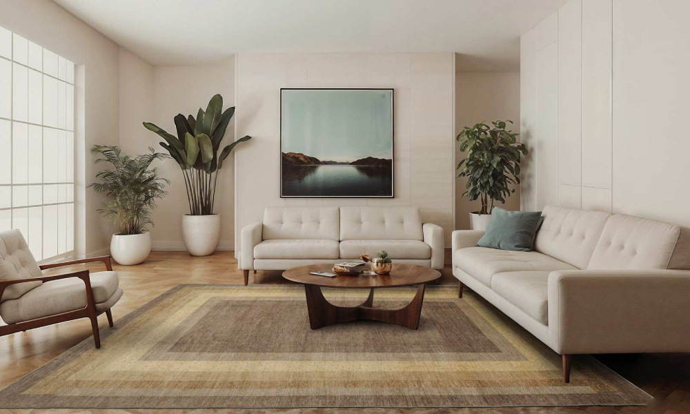 Phòng khách phong cách thiết kế nội thất Mid-Century