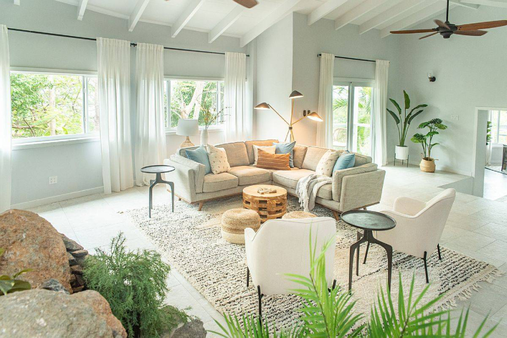 Phòng khách phong cách thiết kế nội thất Tropical