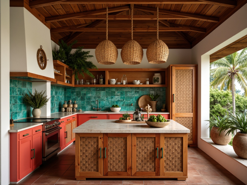 Phòng bếp phong cách thiết kế nội thất Tropical