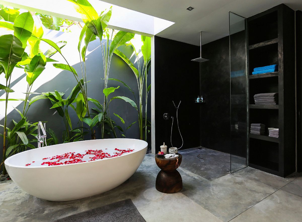 Phòng tắm phong cách thiết kế nội thất Tropical