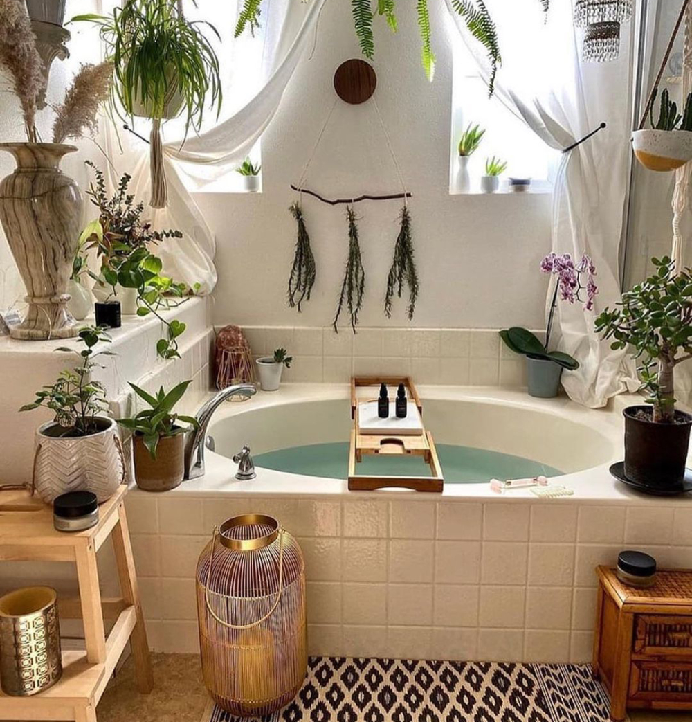 Phòng tắm phong cách thiết kế nội thất Tropical