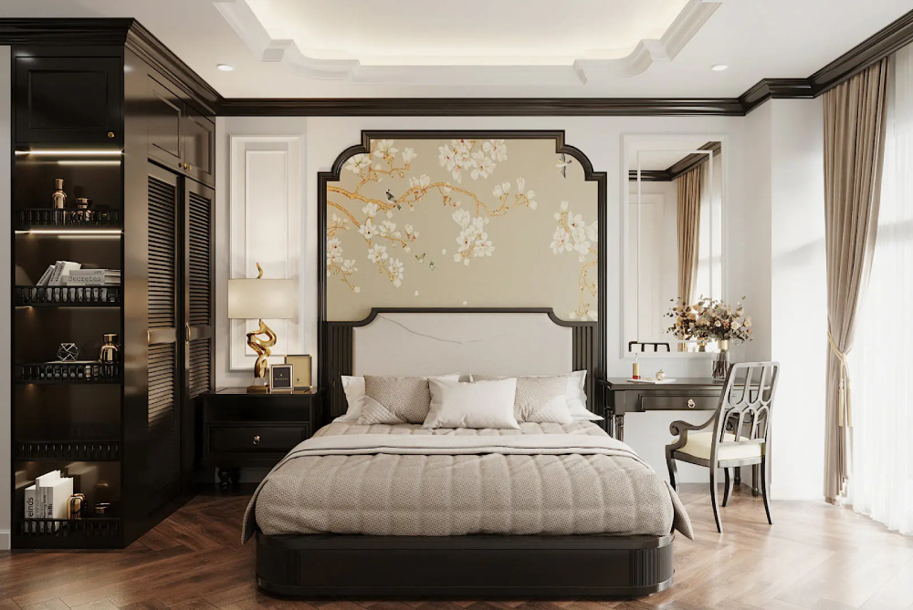 Phòng ngủ phong cách thiết kế nội thất Trung Hoa