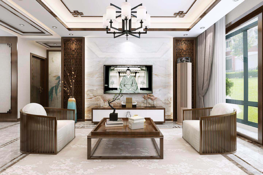 Phòng khách phong cách thiết kế nội thất truyền thống