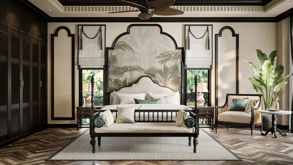 Phòng ngủ phong cách thiết kế nội thất truyền thống