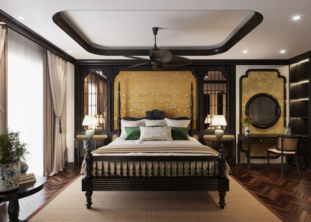 Phòng ngủ phong cách thiết kế nội thất truyền thống