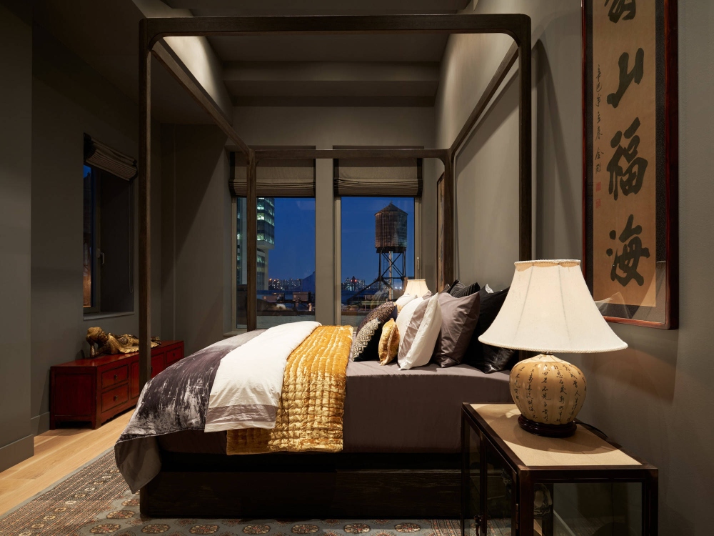 Phòng ngủ thiết kế nội thất phong cách Á Đông