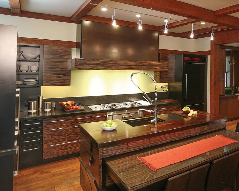 Phòng bếp thiết kế nội thất phong cách Á Đông