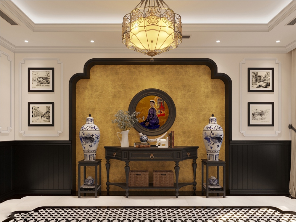 Phòng khách phong cách thiết kế nội thất Việt Nam