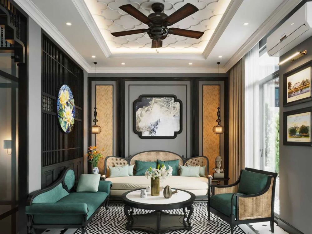 Phòng khách phong cách thiết kế nội thất Việt Nam