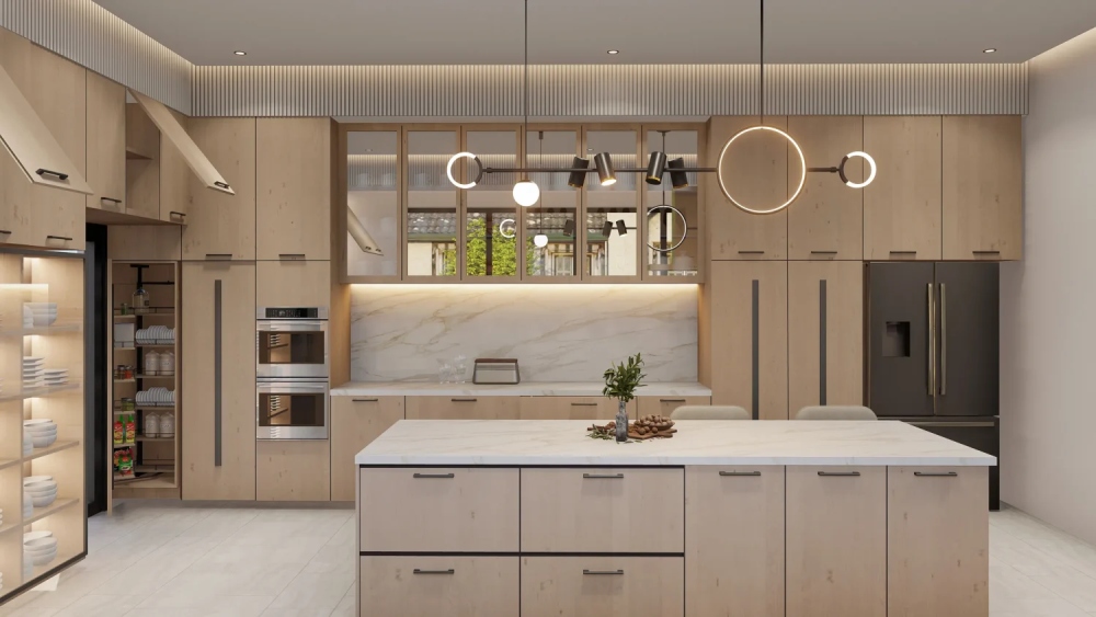 Thiết kế nội thất chung cư 62m2 cho phòng bếp