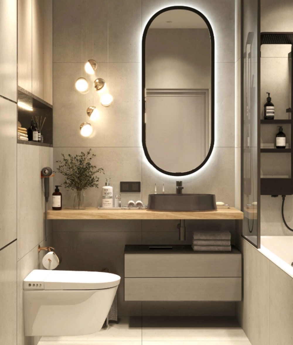 Thiết kế nội thất chung cư 62m2 cho phòng tắm