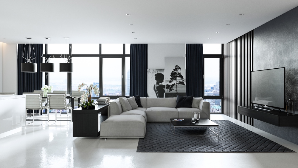 Mẫu thiết kế chung cư 62m2 phong cách hiện đại