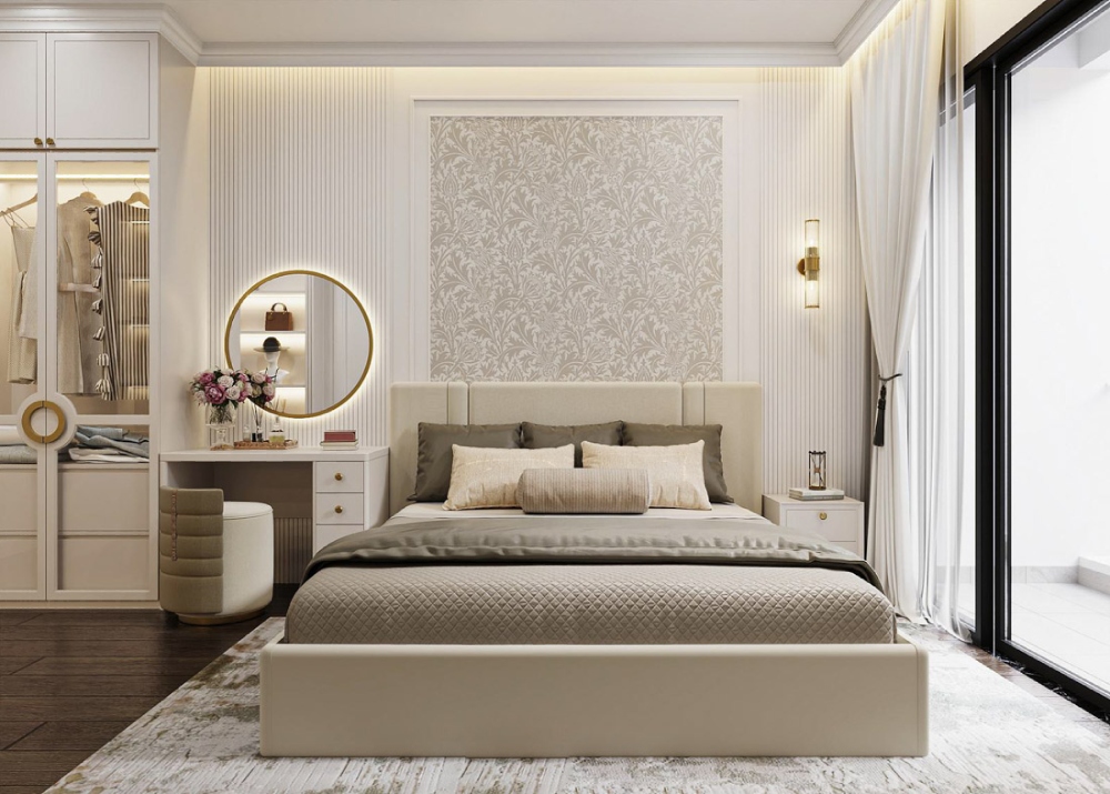 Thiết kế nội thất căn hộ 70m² cho phòng ngủ
