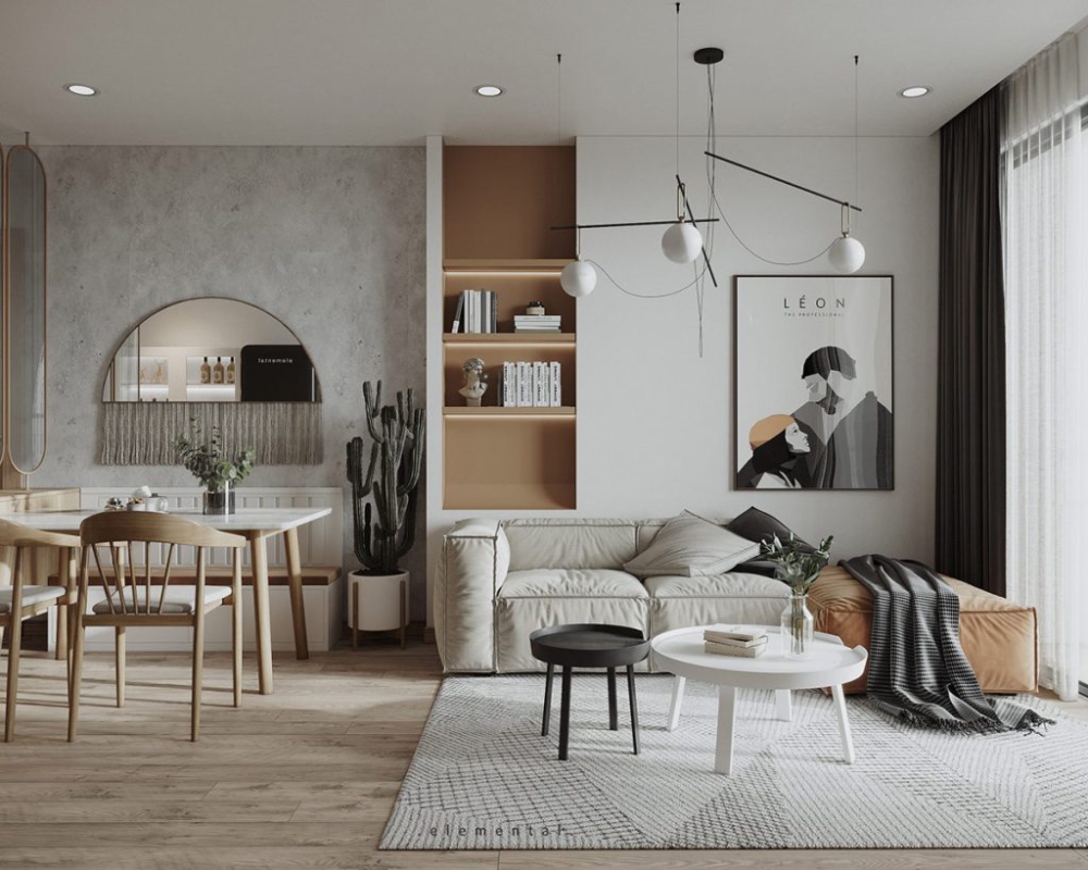 Quy trình thiết kế thi công nội thất căn hộ 70m²