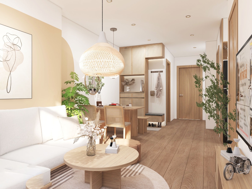 Thông số và mặt bằng phổ biến của căn hộ 65m²