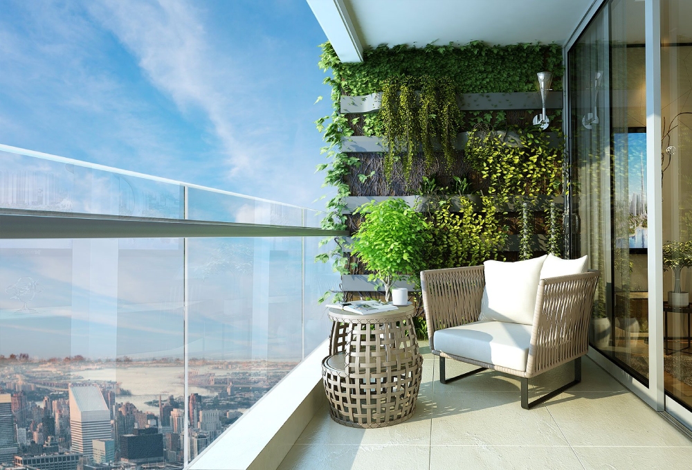 Thiết kế nội thất căn hộ chung cư 65m² ban công
