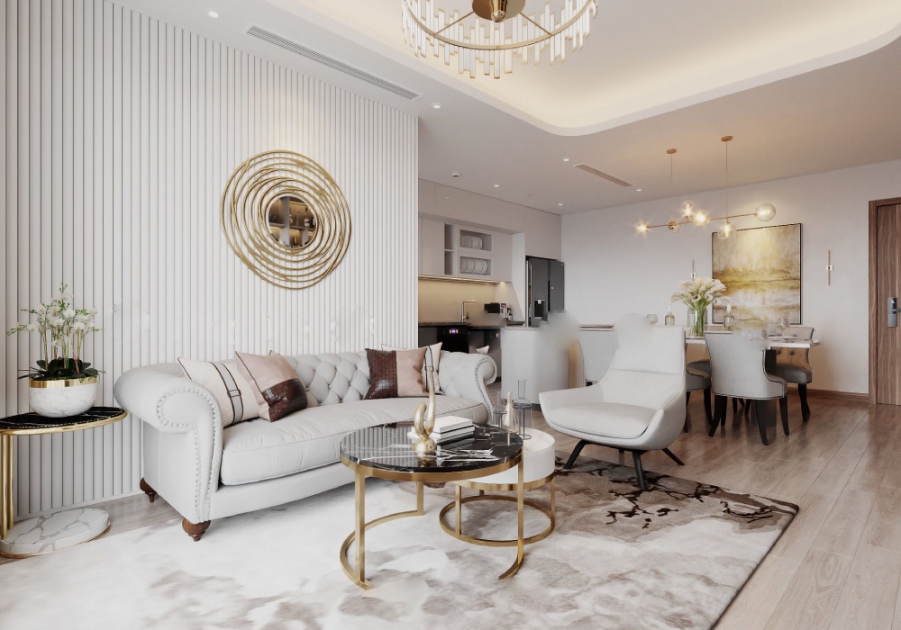 Báo giá thiết kế nội thất căn hộ chung cư 65m²