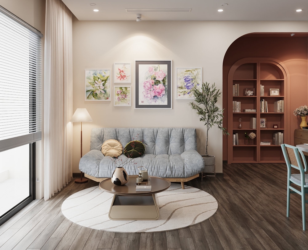 Thiết kế nội thất chung cư 100m² cho phòng khách