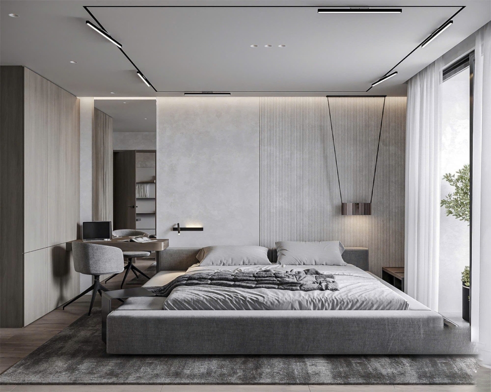 Thiết kế nội thất chung cư 100m² cho phòng ngủ master