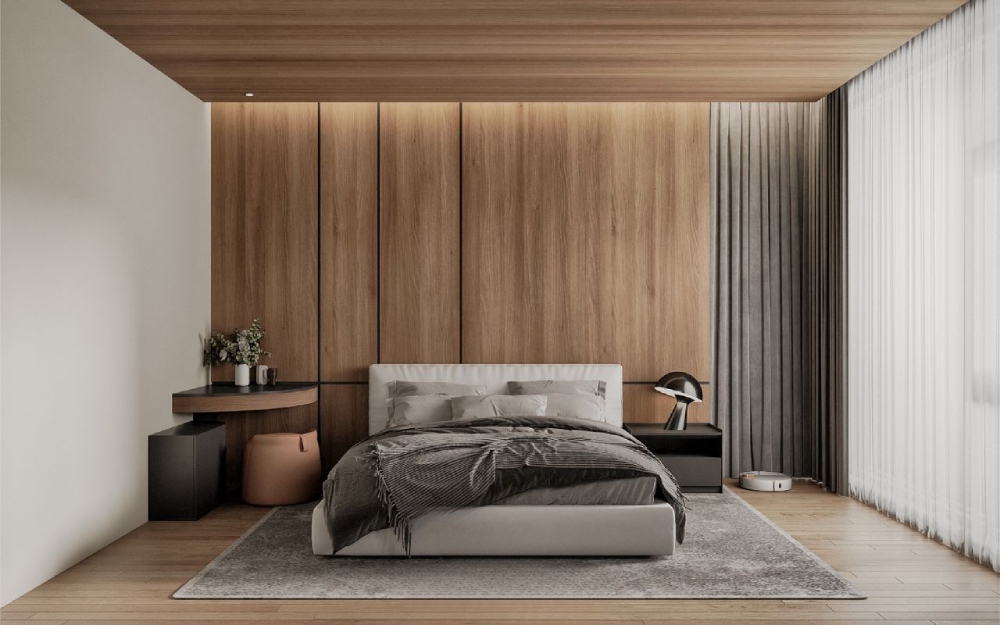 Thiết kế nội thất chung cư 100m² cho phòng ngủ ông bà