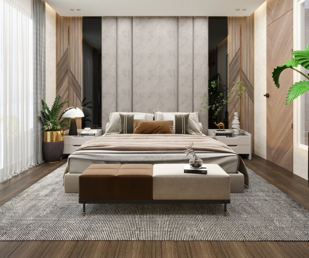 Thiết kế nội thất chung cư 100m² cho phòng ngủ ông bà